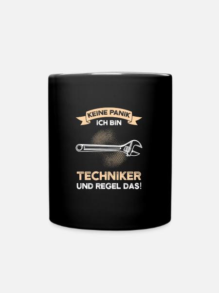 Techniker Beruf Fachmann Technik Geschenk - Tasse einfarbig - Schwarz