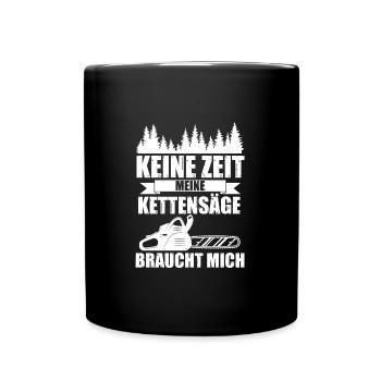 Baumpfleger Forstwirt Arborist Geschenk - Tasse einfarbig - Schwarz - Vorne