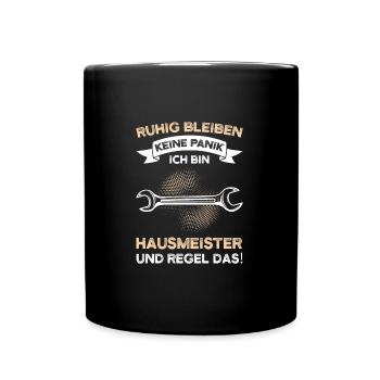 Hausmeister Beruf Handwerker Geschenk - Tasse einfarbig - Schwarz - Vorne