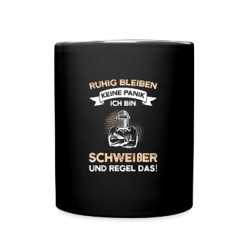 Schweißer Beruf Schweisser Geschenk - Tasse einfarbig - Schwarz - Vorne
