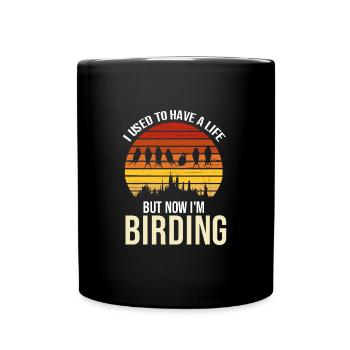 Vögel beobachten Vogelgeschenk - Tasse einfarbig - Schwarz - Vorne