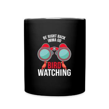 Vogelbeobachtung Vögel Vogelgeschenk - Tasse einfarbig - Schwarz - Vorne