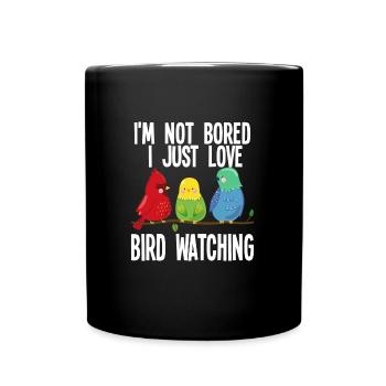 Vogelbeobachtung Vögel Vogelgeschenk - Tasse einfarbig - Schwarz - Vorne