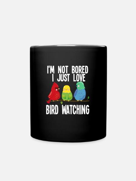 Vogelbeobachtung Vögel Vogelgeschenk - Tasse einfarbig - Schwarz