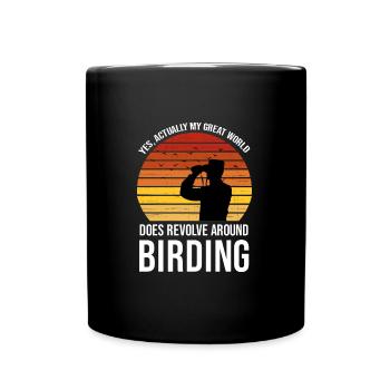 Vogelbeobachtung Vögel Vogelgeschenk - Tasse einfarbig - Schwarz - Vorne