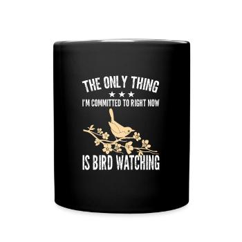 Vögel beobachten Vogelgeschenk - Tasse einfarbig - Schwarz - Vorne