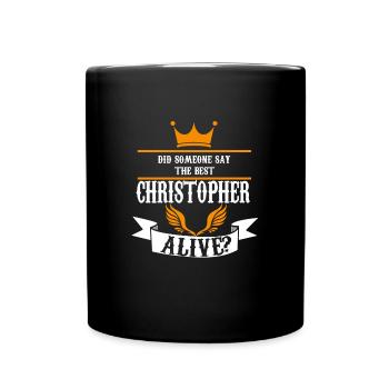 Vorname Christopher Name Christopher Geschenk - Tasse einfarbig - Schwarz - Vorne
