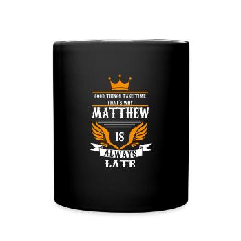 Vorname Christopher Name Christopher Geschenk - Tasse einfarbig - Schwarz - Vorne
