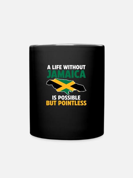Jamaika Jamaikanische Flagge Jamaikanisches Gesche - Tasse einfarbig - Schwarz
