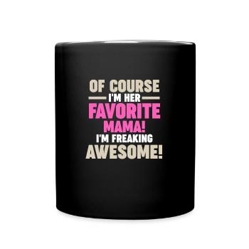 Mama Oma Oma Geschenk - Tasse einfarbig - Schwarz - Vorne