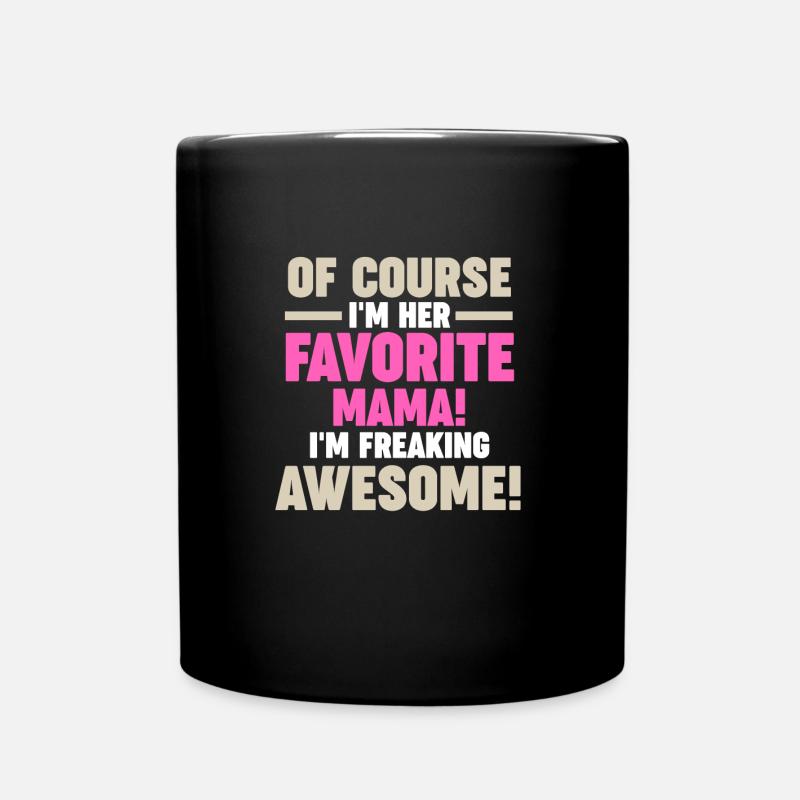 Mama Oma Oma Geschenk - Tasse einfarbig - Schwarz