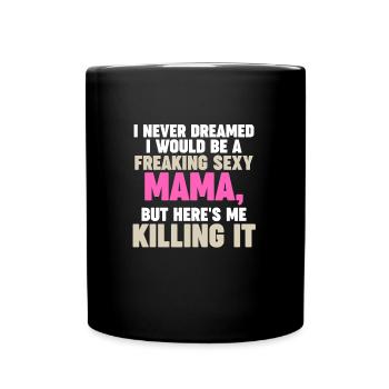 Mama Oma Oma Geschenk - Tasse einfarbig - Schwarz - Vorne