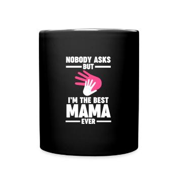 Mama Oma Oma Geschenk - Tasse einfarbig - Schwarz - Vorne