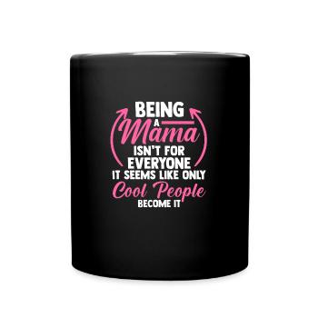 Mama Oma Oma Geschenk - Tasse einfarbig - Schwarz - Vorne