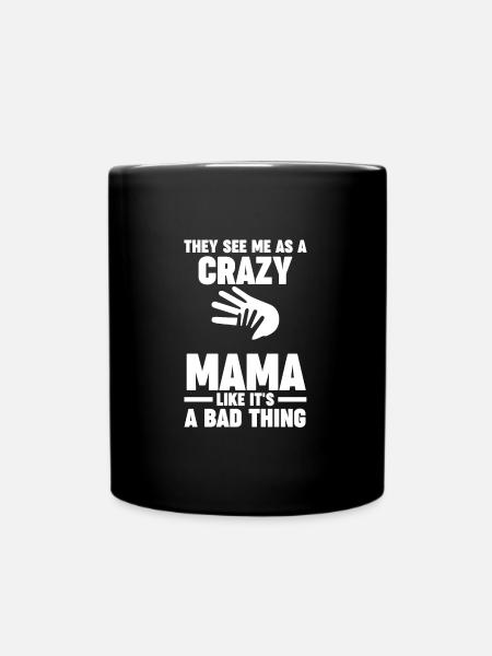 Mama Oma Oma Geschenk - Tasse einfarbig - Schwarz