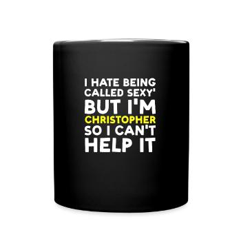 Vornamen Christopher namens Christopher Geschenk - Tasse einfarbig - Schwarz - Vorne