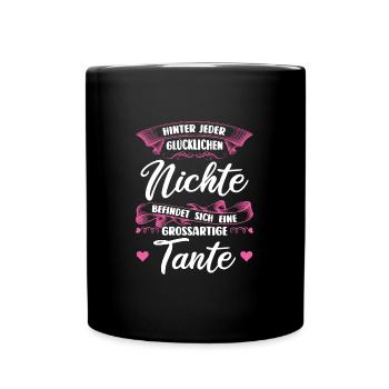 Tante Familie Lieblingstante Geschenk - Tasse einfarbig - Schwarz - Vorne