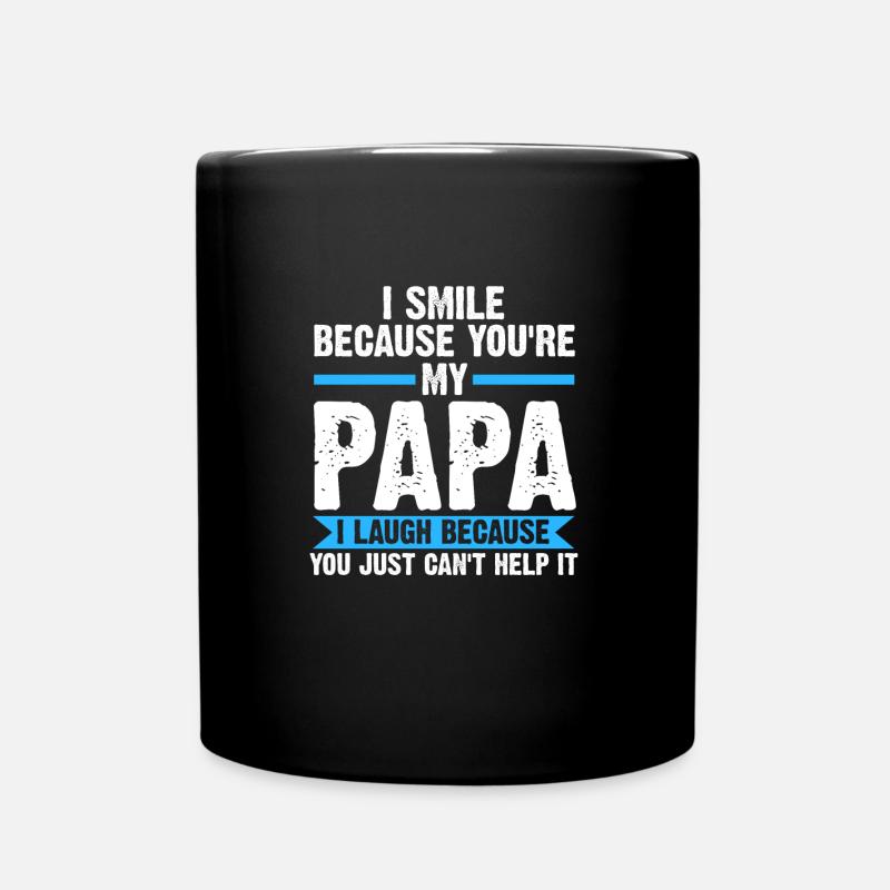 Papa Opa Vatertag Geschenk - Tasse einfarbig - Schwarz