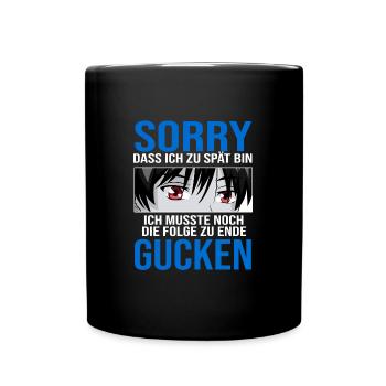Anime Boy Merch Anime Merch Geschenk - Tasse einfarbig - Schwarz - Vorne