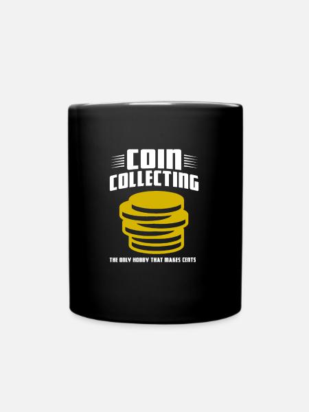 Münzen Münzen Sammler Numismatiker Geschenk - Tasse einfarbig - Schwarz