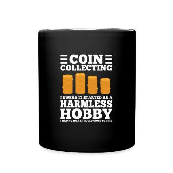 Münzen Münzen Sammler Numismatiker Geschenk - Tasse einfarbig - Schwarz - Vorne
