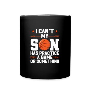 Basketball Sohn Basketball Mutter Sport Geschenk - Tasse einfarbig - Schwarz - Vorne