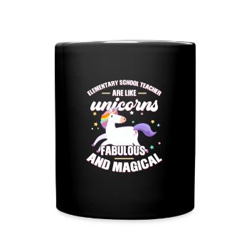 Lehrer Schule Grundschule Geschenk - Tasse einfarbig - Schwarz - Vorne
