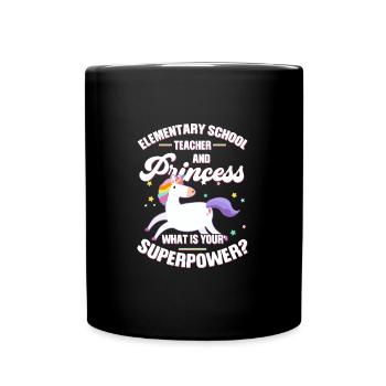 Lehrer Schule Grundschule Geschenk - Tasse einfarbig - Schwarz - Vorne