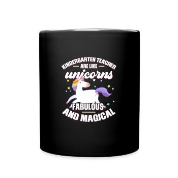 Lehrerin Kindergärtnerin Kindergärtnerin Geschenk - Tasse einfarbig - Schwarz - Vorne