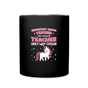Lehrer Schule Grundschule Geschenk - Tasse einfarbig - Schwarz - Vorne