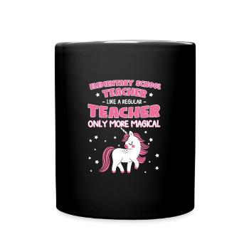 Lehrer Schule Grundschule Geschenk - Tasse einfarbig - Schwarz - Vorne