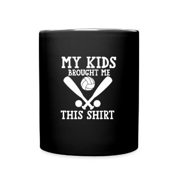 Mutter Volleyball Baseball Mutter Volleyball Gesch - Tasse einfarbig - Schwarz - Vorne