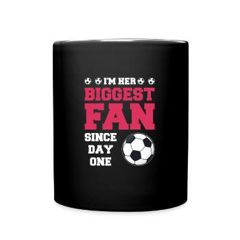 Fußball Oma Enkelin Fußball Oma Sport Geschenk - Tasse einfarbig - Schwarz - Vorne