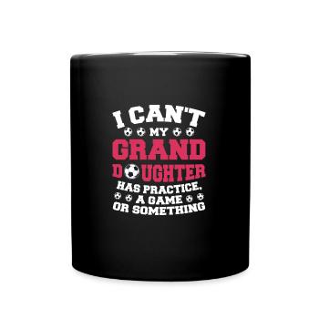 Fußball Oma Enkelin Fußball Oma Sport Geschenk - Tasse einfarbig - Schwarz - Vorne