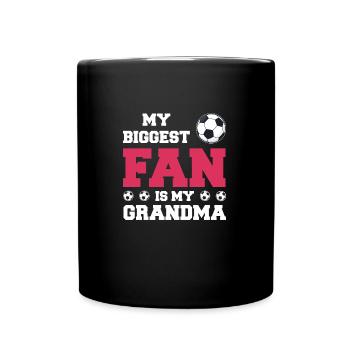 Fußball-Oma für Enkel Fußball-Oma Sport Geschenk - Tasse einfarbig - Schwarz - Vorne
