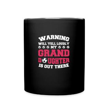 Fußball Oma Enkelin Fußball Oma Sport Geschenk - Tasse einfarbig - Schwarz - Vorne