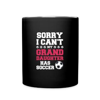 Fußball Oma Enkelin Fußball Oma Sport Geschenk - Tasse einfarbig - Schwarz - Vorne
