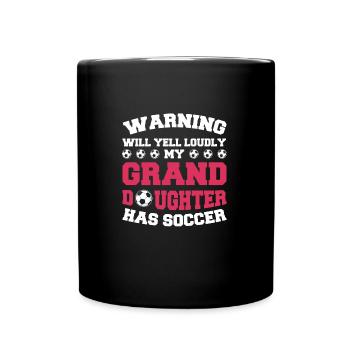 Fußball Oma Enkelin Fußball Oma Sport Geschenk - Tasse einfarbig - Schwarz - Vorne