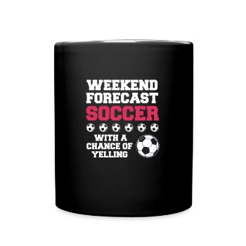 Fußball Oma Fußball Oma Sport Geschenk - Tasse einfarbig - Schwarz - Vorne