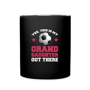 Fußball Oma Enkelin Fußball Oma Sport Geschenk - Tasse einfarbig - Schwarz - Vorne