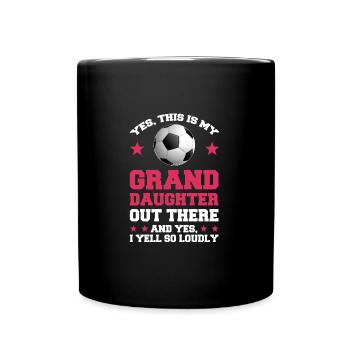 Fußball Oma Enkelin Fußball Oma Sport Geschenk - Tasse einfarbig - Schwarz - Vorne