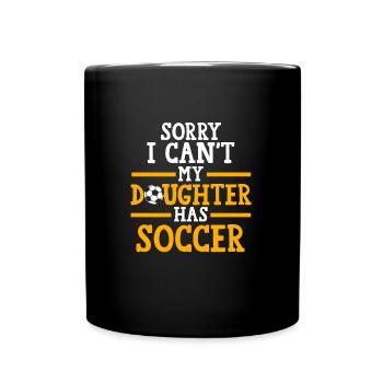 Soccer Mom Tochter Soccer Mom Sport Geschenk - Tasse einfarbig - Schwarz - Vorne