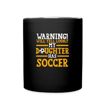 Soccer Mom Tochter Soccer Mom Sport Geschenk - Tasse einfarbig - Schwarz - Vorne