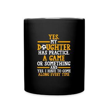 Soccer Mom Tochter Soccer Mom Sport Geschenk - Tasse einfarbig - Schwarz - Vorne