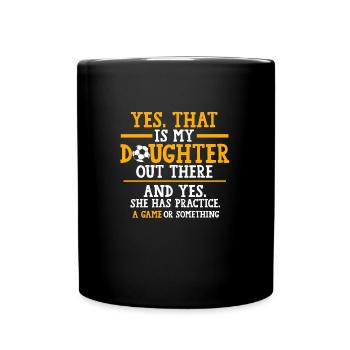Soccer Mom Tochter Soccer Mom Sport Geschenk - Tasse einfarbig - Schwarz - Vorne