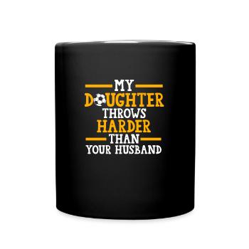 Soccer Mom Tochter Soccer Mom Sport Geschenk - Tasse einfarbig - Schwarz - Vorne