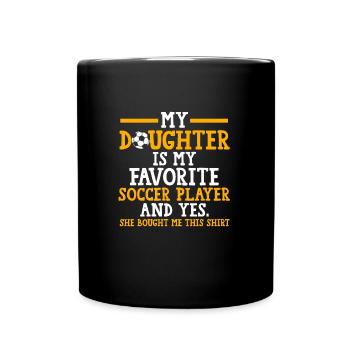 Soccer Mom Tochter Soccer Mom Sport Geschenk - Tasse einfarbig - Schwarz - Vorne