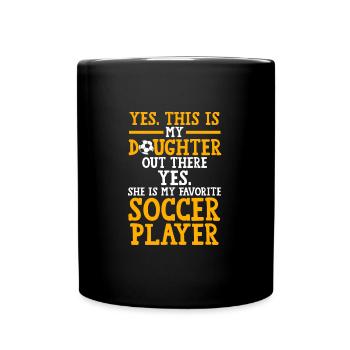 Soccer Mom Tochter Soccer Mom Sport Geschenk - Tasse einfarbig - Schwarz - Vorne