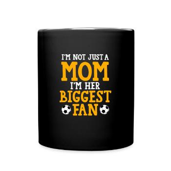Soccer Mom Tochter Soccer Mom Sport Geschenk - Tasse einfarbig - Schwarz - Vorne