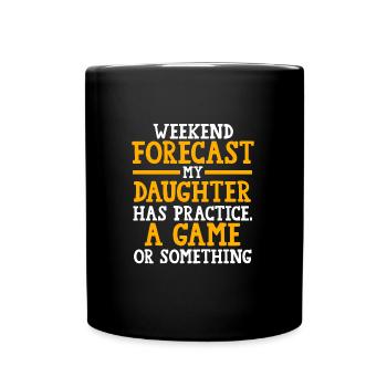 Soccer Mom Tochter Soccer Mom Sport Geschenk - Tasse einfarbig - Schwarz - Vorne